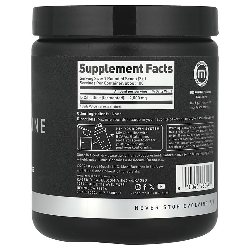 ال سیترولین کیجد -KAGED MUSCLE L CITRULLINE - تصویر 3